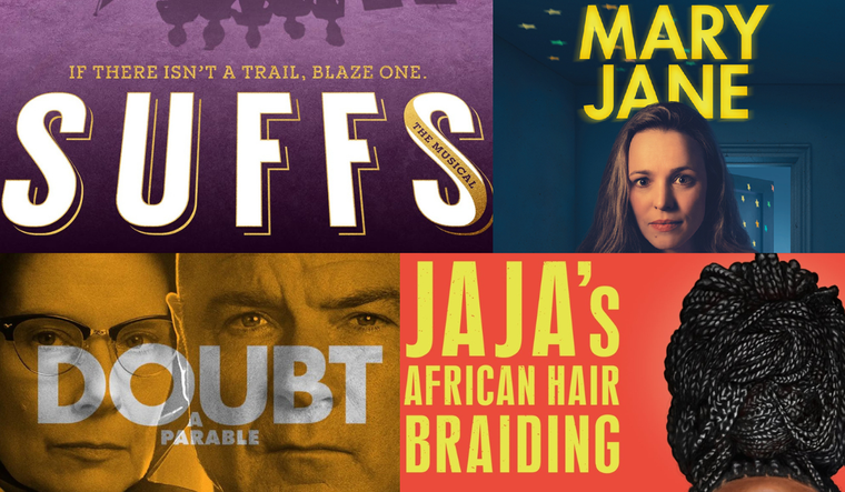 Suffs, Mary Jane, Doubt, and Jaja's African Hair Braiding.