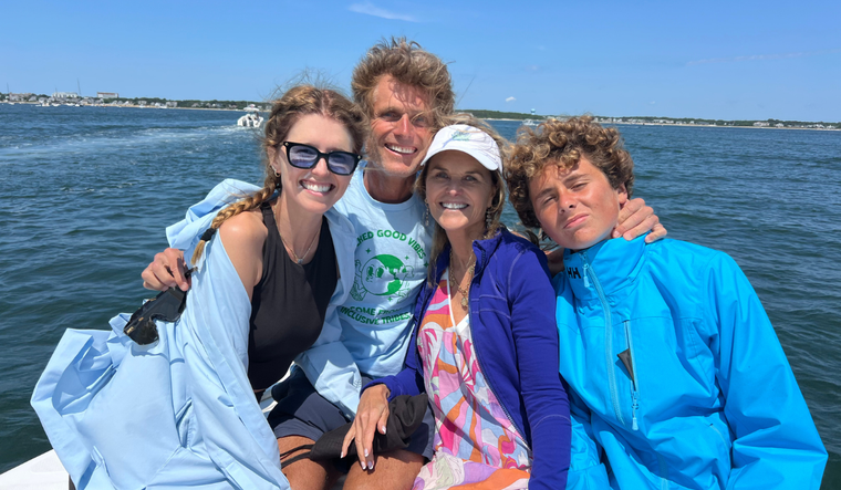 Maria with her brother Anthony, daughter Katherine, and nephew.