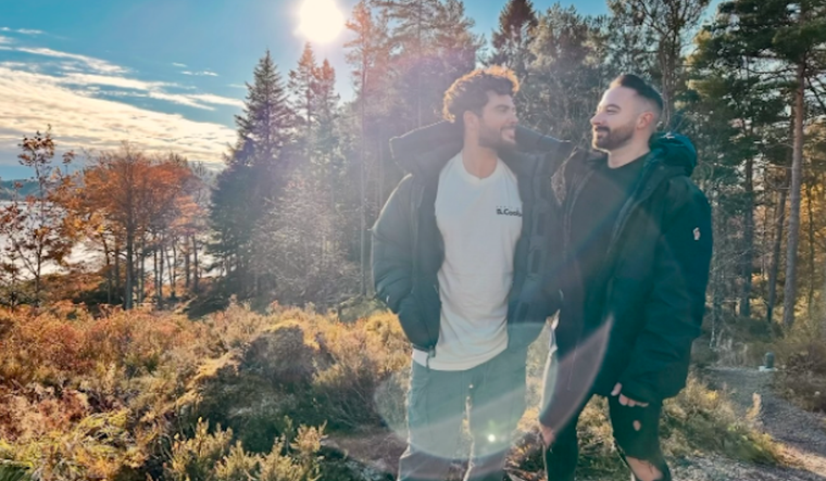 Matt Jacobi-Caprio and his partner.