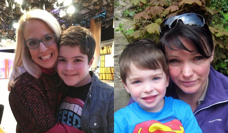 Laura Berman with her late son. Nicole Hockley and her late son.