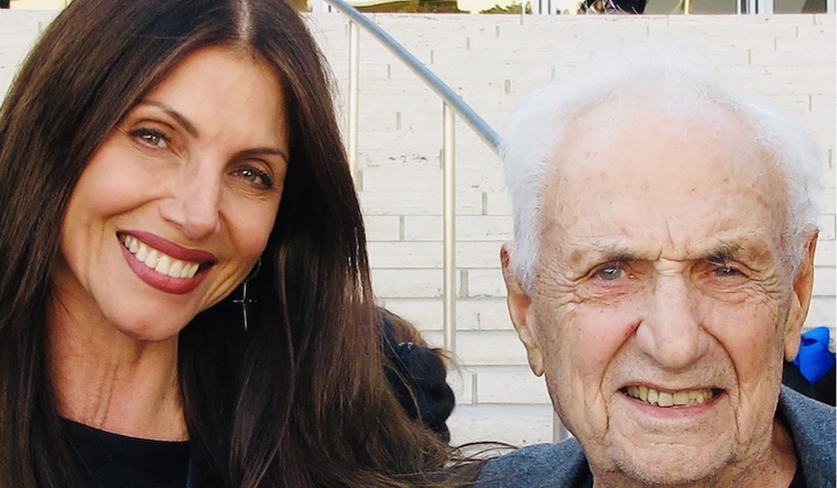 Malissa Shriver and Frank Gehry.