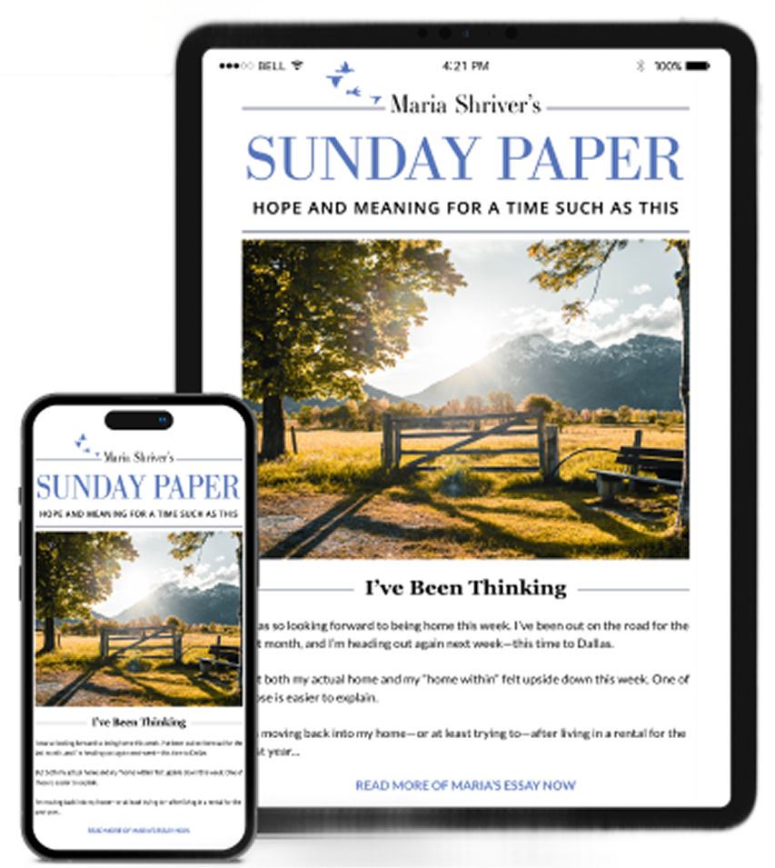 Maria Shriver's Sunday Paper on a smartphone and tablet